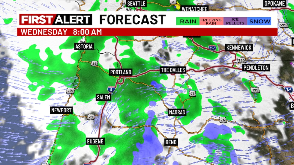 Showers return Wednesday