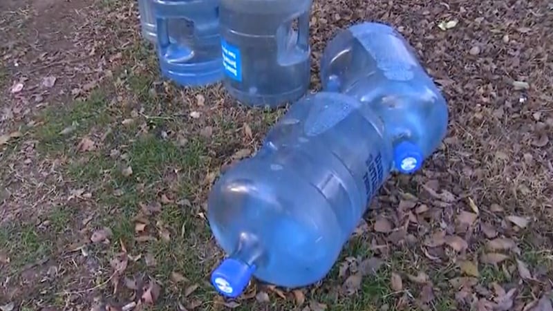 Water jugs delivered to Morrow County resident