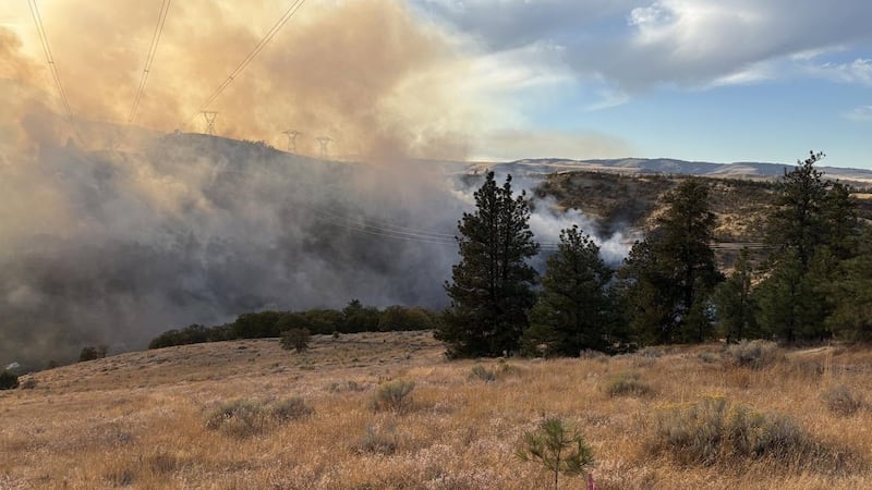 A new brush fire to the south of The Dalles along Orchard Road burned at least 10 acres on the...