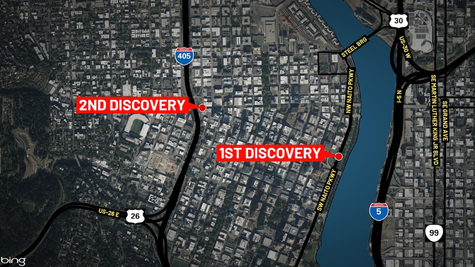 Human remains found in Portland for second time in a week, PPB says 1 Map showing two locations where crews hired to clean up homeless encampments found humans...