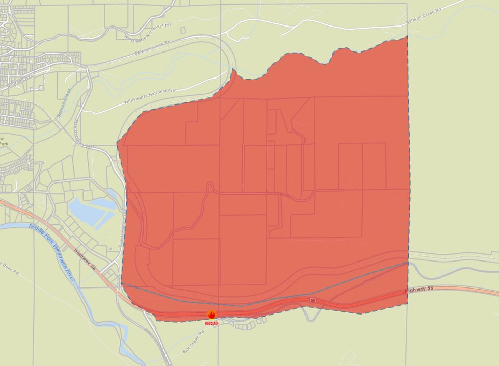 Oak Ridge Fire Today Map Level 3 ‘GO NOW’ evacuations in place due to wildfire in Oakridge