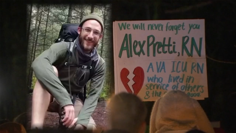 Healthcare workers across the country honored the memory of ICU nurse Alex Pretti.
