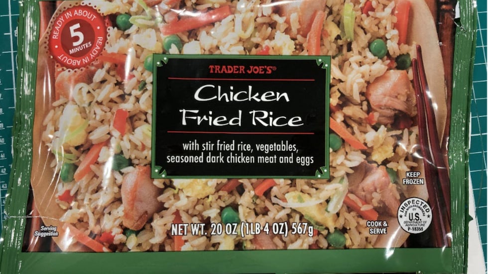 Nearly 3.4 million pounds of frozen chicken fried rice products sold at Trader Joe's stores...