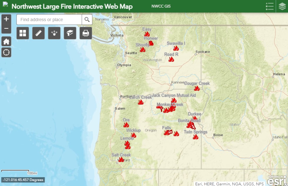 Over 100 new wildfires started in Oregon this week