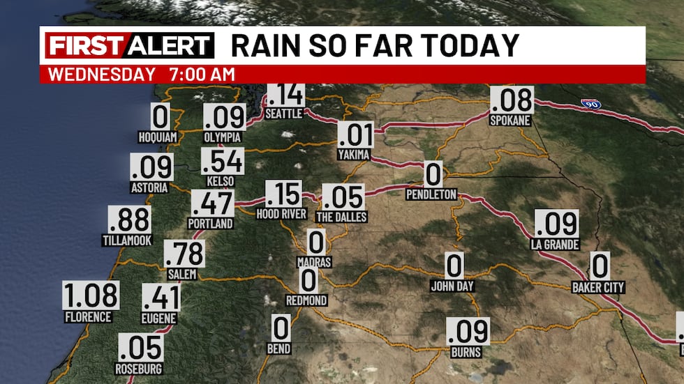WEDNESDAY RAIN AS OF 7 AM