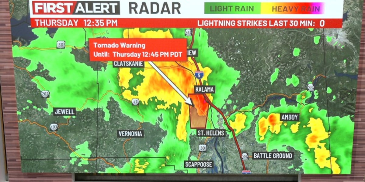 Coverage image for: Tornado warning expires for Columbia County near Deer Island