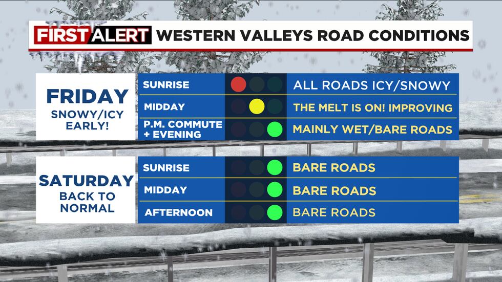 Road conditions in I-5 corridor