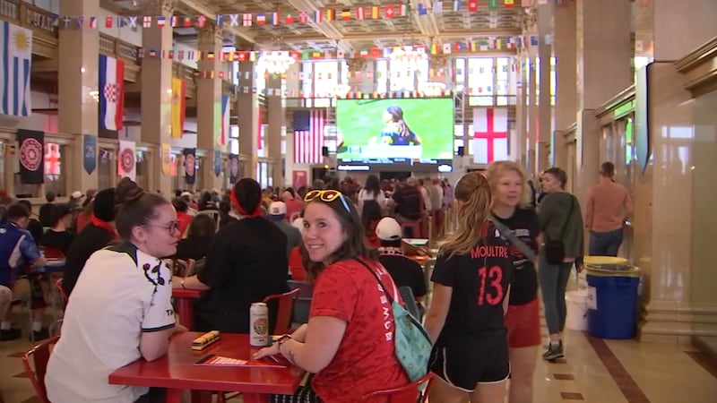 Fans packed Away Days Brewing in the historic U.S. Bank Building in Portland for a watch party...