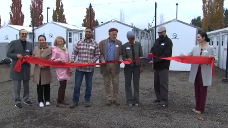 New permanent homeless shelter pod village opens in Aloha