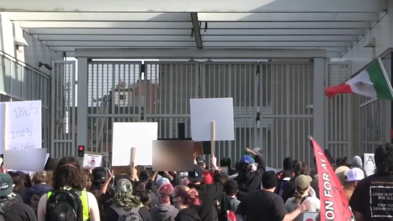 FILE - Protest outside Portland, Ore., ICE facility in 2025. Chair Jessica Vega Pederson on...