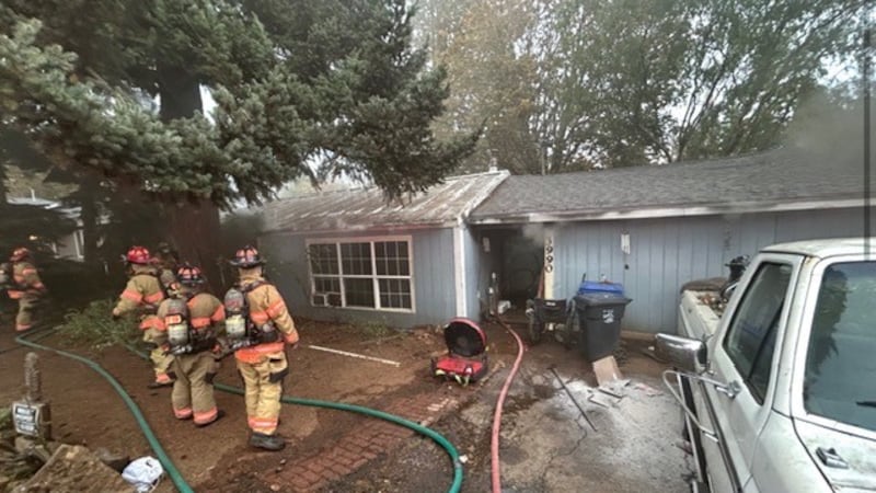 Two people were hurt in a fire that destroyed a house in Salem on Saturday evening, according...