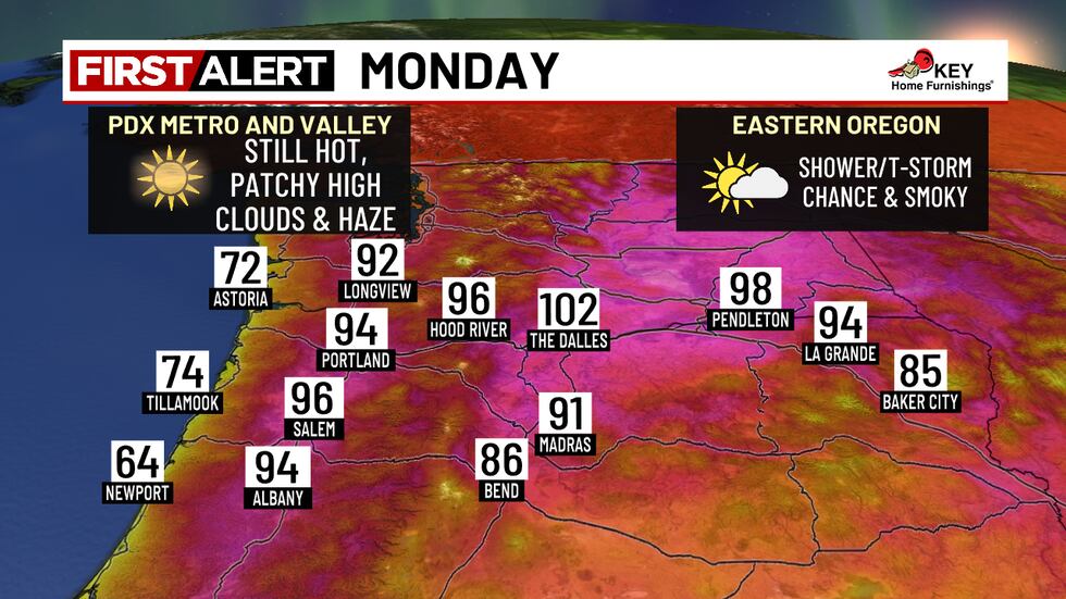 Monday forecast