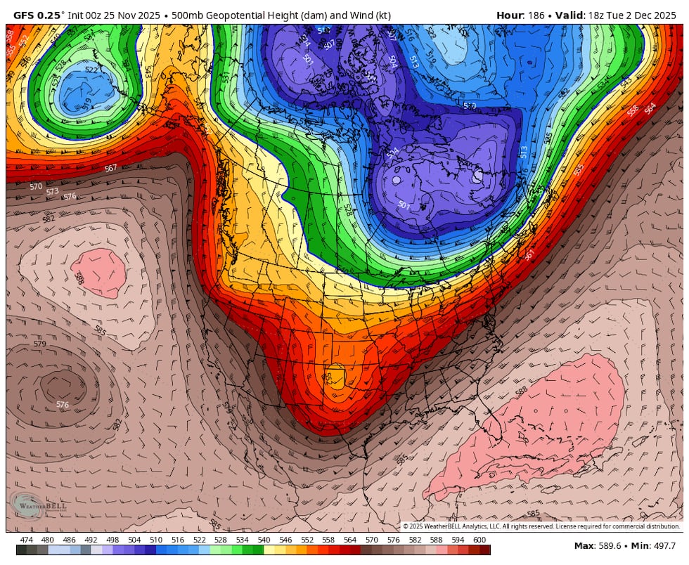 Lots of rain, then drier & cooler for early December