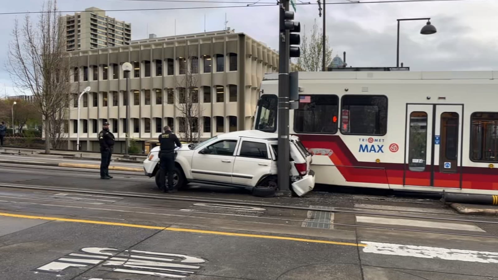 Driver arrested after crash involving MAX train in Portland