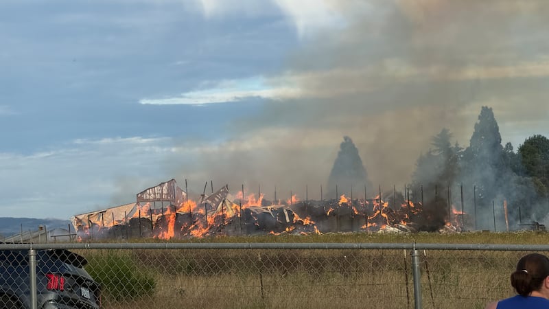 Barn fire at Coleman Guest Ranch