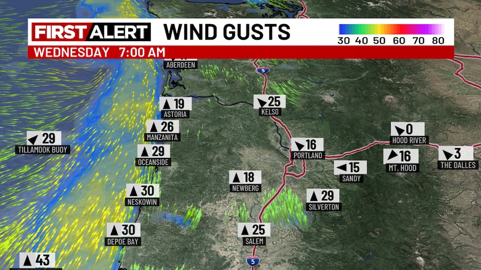 Wind Tomorrow Rain and wind hit tomorrow