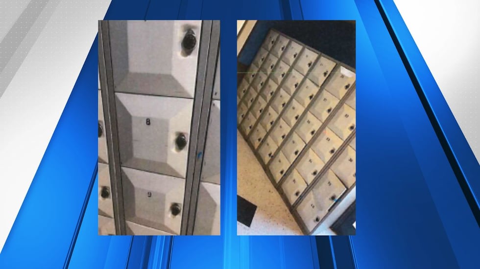 Lockers at a bowling alley in San Francisco used by alleged Chinese spies for a "dead drop"...