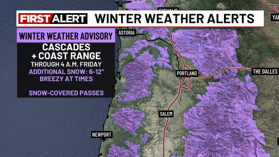 Snow Update Service FIRST ALERT: Thursday morning chance for light snow