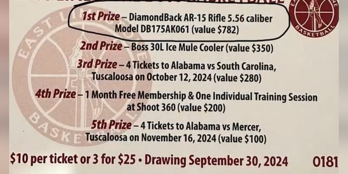 Ar Raffles Raffle for high school basketball team offering AR-15 as prize canceled ...