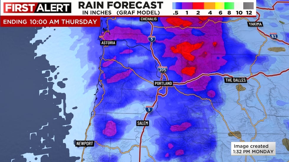 Rain forecast next few days