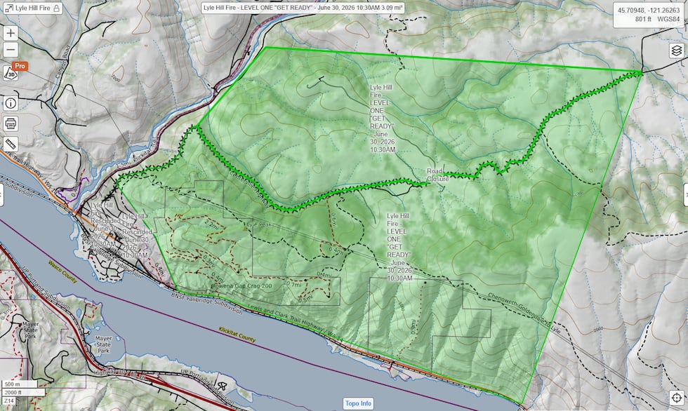 Lyle Hill Fire 60% contained, burns 233 acres in Klickitat County