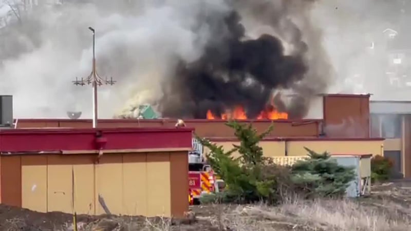 Viewer submitted video from fire at Red Lion Hotel in Kelso | Credit: Ed Sakabu