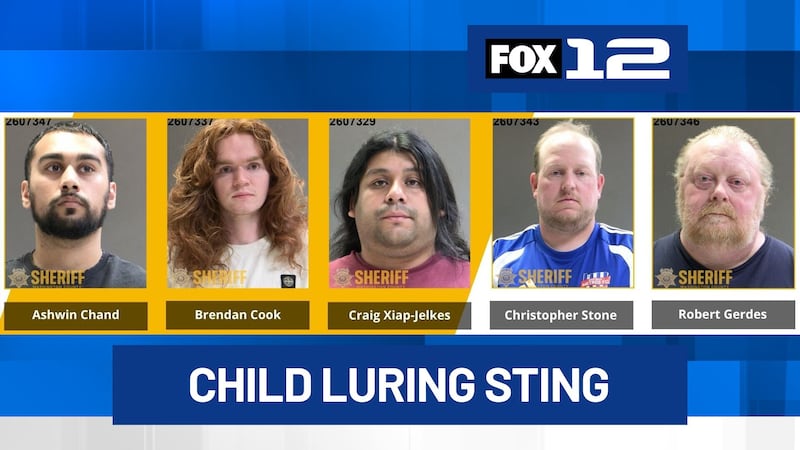 Five people are facing charges after being arrested in an uncover child predator sting,...