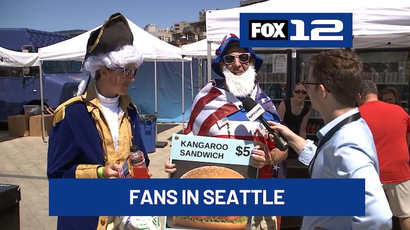 Fans in Seattle share their excitement for the USA vs Australia World Cup match.